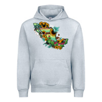 Heather Grey Mexico Map Urban Hoodie - RanaPortraitStore