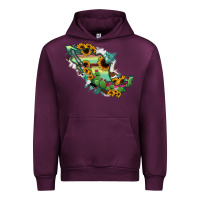 Mauve Wine Mexico Map Urban Hoodie - RanaPortraitStore