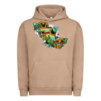Pigment Burro Mexico Map Urban Hoodie - RanaPortraitStore