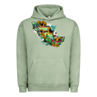 Pigment Oil Green Mexico Map Urban Hoodie - RanaPortraitStore
