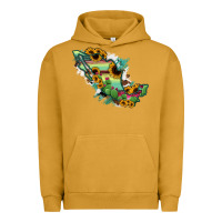 Pigment Peanut Butter Mexico Map Urban Hoodie - RanaPortraitStore