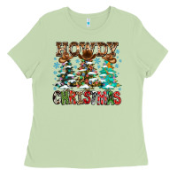 Matcha Howdy Christmas Ladies Tee - CowhideDigitalArt
