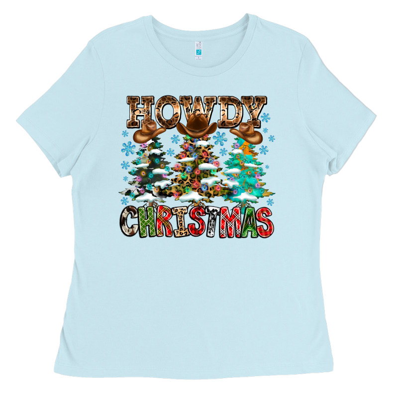 Howdy Christmas Ladies Tee by CowhideDigitalArt | Teevron