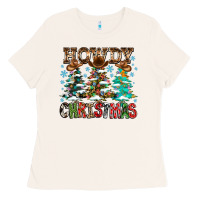 Bone Howdy Christmas Ladies Tee - CowhideDigitalArt