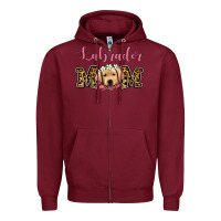 Burgundy labrador mom Zipper Hoodie - Jasminsmagicworld