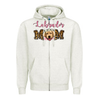 Oatmeal Heather labrador mom Zipper Hoodie - Jasminsmagicworld