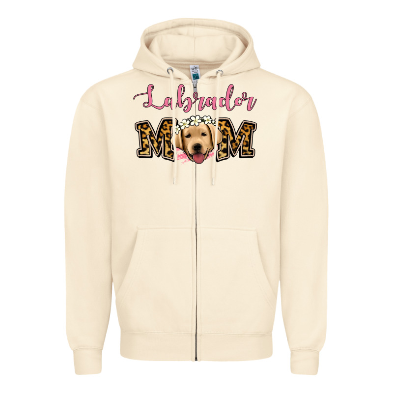 Labrador Mom Zipper Hoodie by Jasminsmagicworld | Teevron