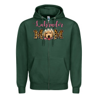 Sports Green labrador mom Zipper Hoodie - Jasminsmagicworld