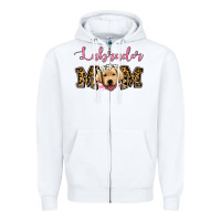 White labrador mom Zipper Hoodie - Jasminsmagicworld