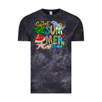 Cloud Black summer time Vintage Tee - CowhideDigitalArt