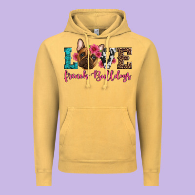 Love French Bulldogs Vintage Hoodie Designed By Artiststas