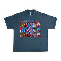 Midnight Navy american mama Urban Heavy Tee - CowhideDigitalArt