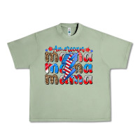 Oil Green american mama Urban Heavy Tee - CowhideDigitalArt