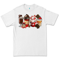 White Chocolate Love Coffee Cups Premium Tee - FaDigitalArtStudio
