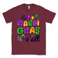 Burgundy It's Mardi Gras y'all Classic Tee - FaDigitalArtStudio
