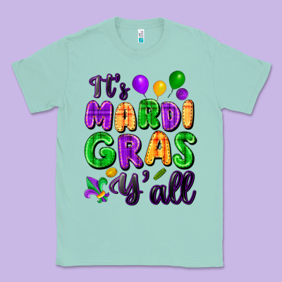 It's Mardi Gras Y'all Classic Tee Designed By Fadigitalartstudio