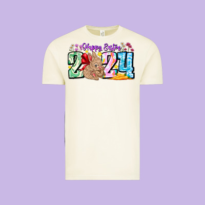 Happy Easter 2024 Vintage Tee Designed By Cowhidedigitalart