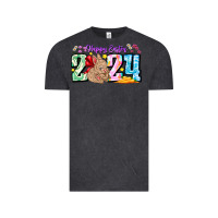 Vintage Black Happy Easter 2024 Vintage Tee - CowhideDigitalArt