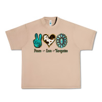 Burro Peace Love Turquoise Urban Heavy Tee - Jasminsmagicworld