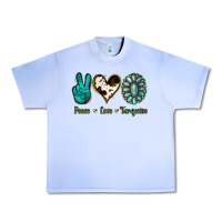 Grape Ice Peace Love Turquoise Urban Heavy Tee - Jasminsmagicworld