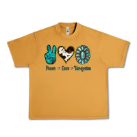 Peanut Butter Peace Love Turquoise Urban Heavy Tee - Jasminsmagicworld