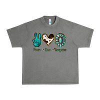 Tornado Peace Love Turquoise Urban Heavy Tee - Jasminsmagicworld