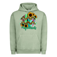 Pigment Oil Green Aquarius Zodiac Sign Sunflower Leopard Serape Urban Hoodie - RanaPortraitStore