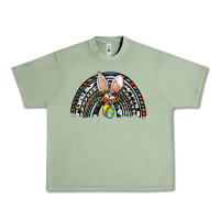 Oil Green easter rainbow Urban Heavy Tee - CowhideDigitalArt