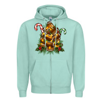Seafoam football tree christmas Zipper Hoodie - RanaPortraitStore