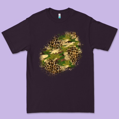 Camouflage And Leopard Patch  5 Premium Tee Designed By Bundleandbundleshop