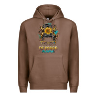 Chestnut blessed mama messy bun Premium Hoodie - BarkalooDesign