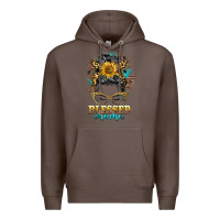 Coffee blessed mama messy bun Premium Hoodie - BarkalooDesign