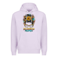 Lilac blessed mama messy bun Premium Hoodie - BarkalooDesign