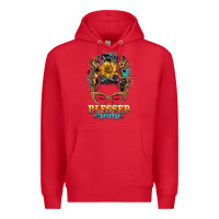 Red blessed mama messy bun Premium Hoodie - BarkalooDesign