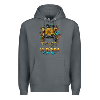 Rock blessed mama messy bun Premium Hoodie - BarkalooDesign