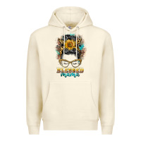 Sandshell blessed mama messy bun Premium Hoodie - BarkalooDesign