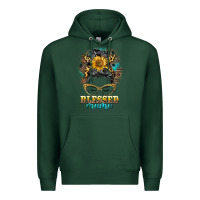 Sports Green blessed mama messy bun Premium Hoodie - BarkalooDesign