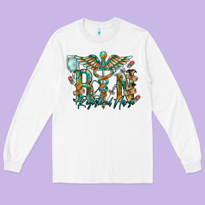 Registered Nurse Long Sleeve Tee Designed By Racoondesign