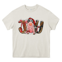 Cream joy with pig Heavy Core Tee - RanaPortraitStore