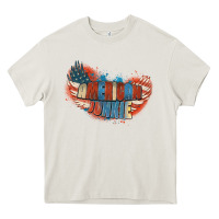 Cream American junkie 4th of july Heavy Core Tee - FaDigitalArtStudio