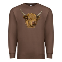 Chestnut highland cow Premium Sweatshirt - RanaPortraitStore