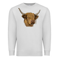 Dove Grey highland cow Premium Sweatshirt - RanaPortraitStore