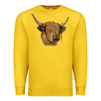 Lemon highland cow Premium Sweatshirt - RanaPortraitStore