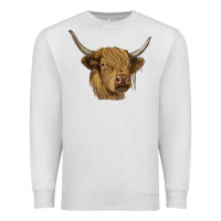 Oatmeal Heather highland cow Premium Sweatshirt - RanaPortraitStore