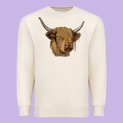 Highland Cow Premium Sweatshirt Designed By Ranaportraitstore