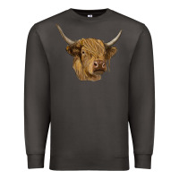 Smoke highland cow Premium Sweatshirt - RanaPortraitStore