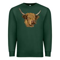 Sports Green highland cow Premium Sweatshirt - RanaPortraitStore