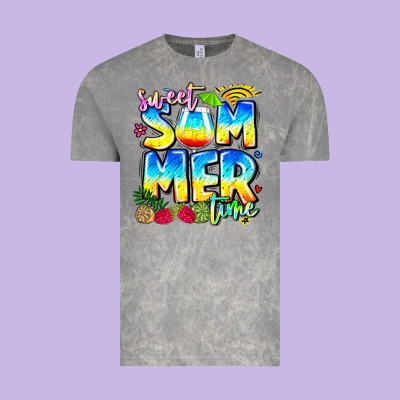 Summer Time Vintage Tee Designed By Cowhidedigitalart