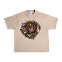 French Oak Autism Awareness Baseball Urban Heavy Tee - CowhideDigitalArt