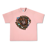 Salmon Autism Awareness Baseball Urban Heavy Tee - CowhideDigitalArt